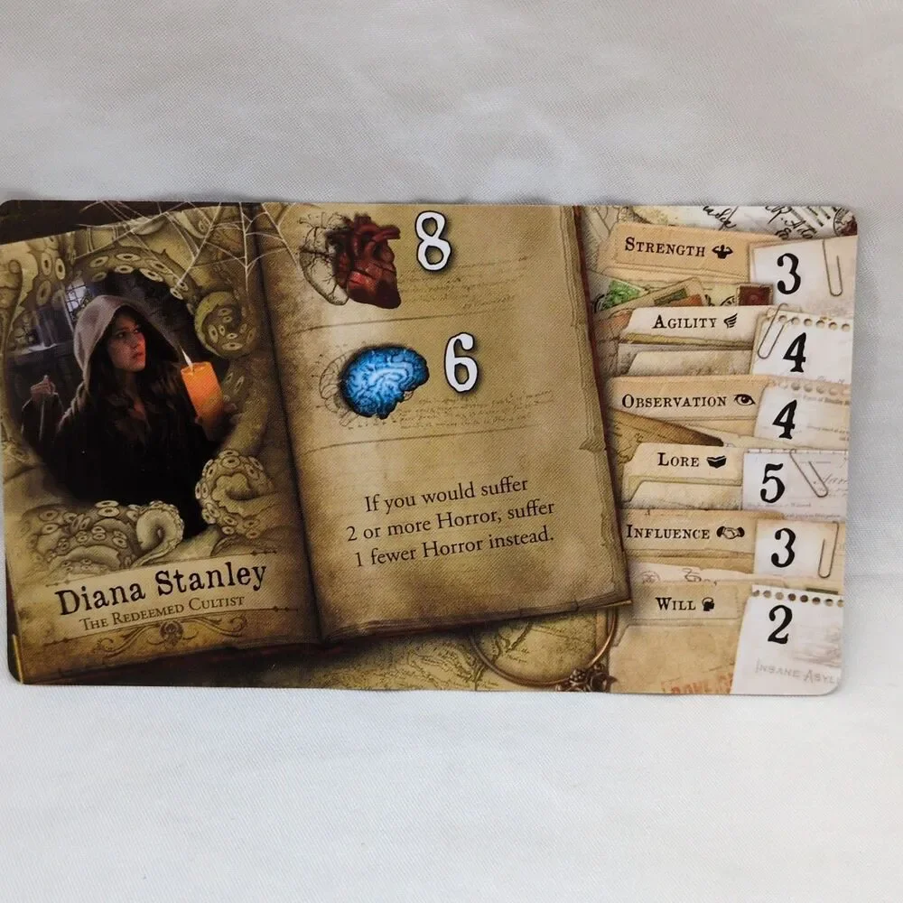 (4) Mansions Of Madness Streets Of Arkham Character Cards Only